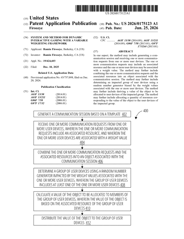 System And Method For Dynamic Interactive Gaming With A Variable Weighting Framework